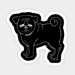 Big Black Pug Sticker